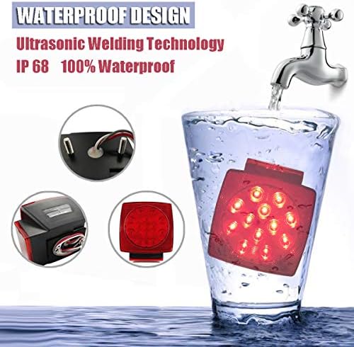 iBrightstar IP68 Waterproof Square Trailer Lights kit