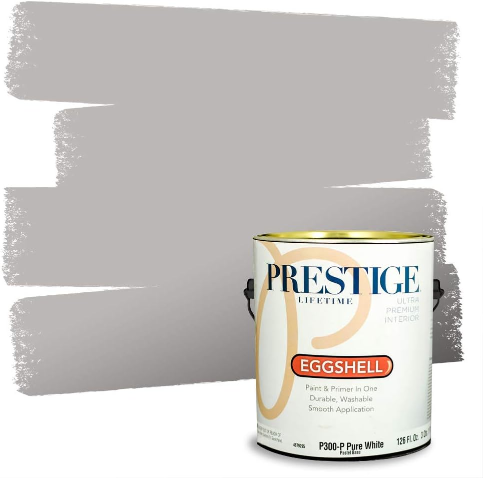 PRESTIGE Paints Exterior Paint and Primer In One, 1-Gallon, Satin, Comparable Match of Sherwin Williams* Socialite*