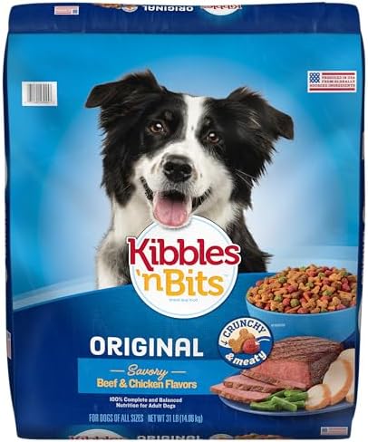 Kibbles 'n Bits Original Dry Dog Food, Beef & Chicken Flavors, 3.5 lb. Bag | Complete & Balanced Nutrition Formulated For Adult Dogs With Essential Vitamins & Minerals, Crunchy Kibble Pieces
