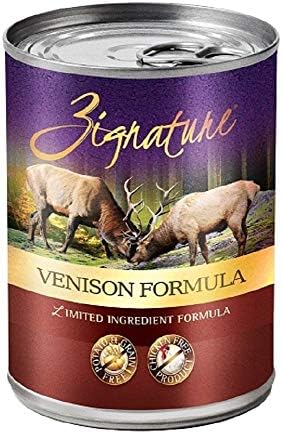 Zignature Venison Formula Canned Dog Food, 13 Oz Cans (12 Cans In A Case)
