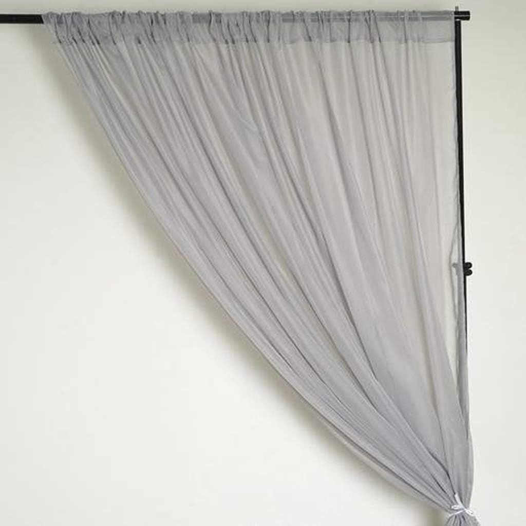 AK TRADING CO. 120" Wide (10Ft Wide) Sheer Voile Drape Panels for Backdrop, Wedding Events, Ceiling Drapes, Event Masking, & Decor - Select from 6ft to 50ft Length. (10 feet x 20 feet, Red)