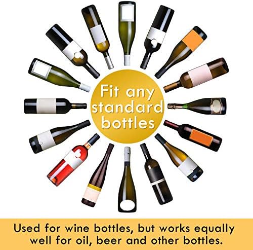 Whaline 8 Pack Christmas Wine Bottle Stoppers and Gift Box, Funny Silicone Reusable Caps Bottle Sealers with a Funny Saying for Wine Beer Bottles