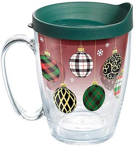 Tervis Christmas Holiday Ornaments Made in USA Double Walled Insulated Tumbler Travel Cup Keeps Drinks Cold & Hot, 24oz, Classic