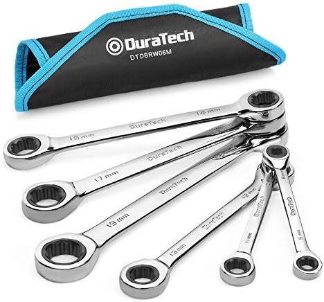 DURATECH Double Box End Ratcheting Wrench Set, SAE, 5-Piece, 5/16" to 7/8"