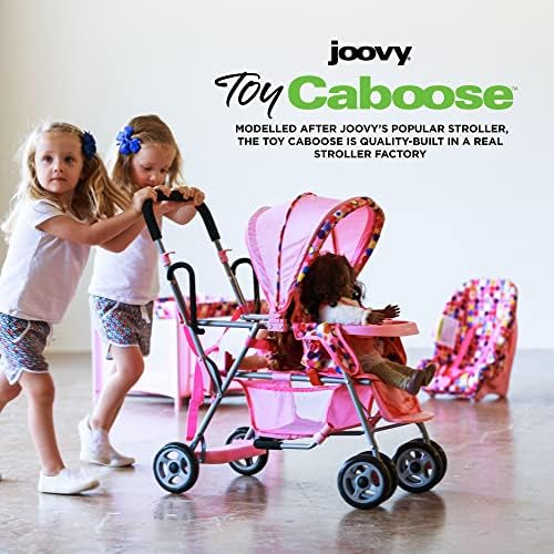 Joovy Toy Caboose Baby Doll Stroller Featuring Reclining Front Seat, Adjustable Footrest, Storage Basket, Extendable Canopy
