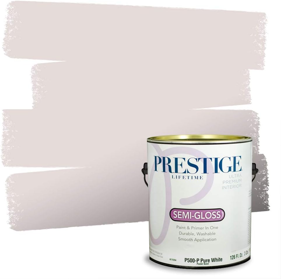 PRESTIGE Paints Exterior Paint and Primer In One, 1-Gallon, Satin, Comparable Match of Sherwin Williams* Socialite*