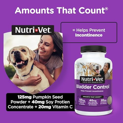 Nutri-Vet Bladder Control for Dogs, Dog Urinary Health Support, 90 Tablets | Dog Cranberry Supplement, Urinary Tract Support, Immune Support, Dog Bladder Health, Tablet Formula, Daily Wellness