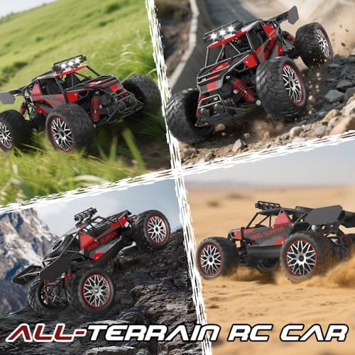 High Speed 30+KM/H Remote Control Car, 1:14 RC Cars for Boys Age 8-12, 2.4 GHz All Terrain RC Truck