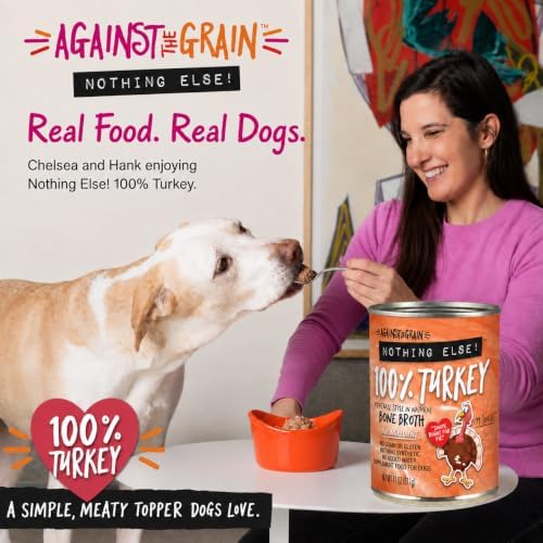 Against The Grain Nothing Else! 100% Salmon Dog Food – 12 Count, 11 oz Each – Single-Ingredient Meatball Texture in Natural Broth – Wet Dog Food – Grain & Gluten Free