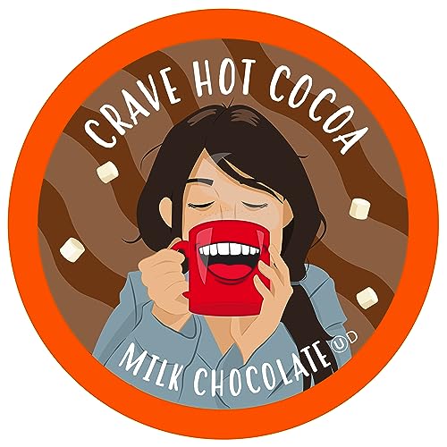Crave Hot Chocolate Pods, Compatible with 2.0 K-Cup Brewers, Mint Chocolate, 40 Count