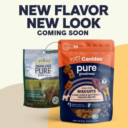 Canidae Pure Dog Treat Biscuits - Healthy & Nutrient Rich Dog Treats - Grain-Free Limited Ingredient Formula - Soy-Free - Crunchy Texture - Easy-Snap Design - 11 oz - Duck & Chickpea Recipe