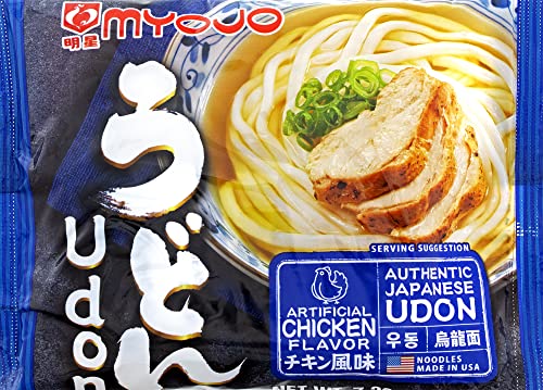 Myojo Udon Japanese Style Noodles with Soup Base, Chicken Flavor, 7.23 Ounce