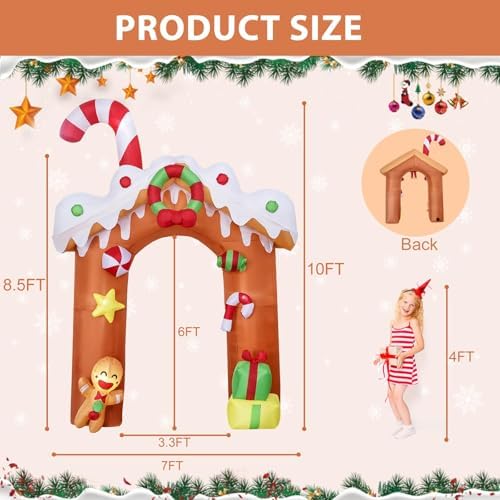 6.5FT H Animated Christmas Inflatable Tree with Santa Claus Chased by Dog Build-in LED Lights Funny Inflatable Dog Chasing Santa Claus,Blow Up Christmas Indoor Outdoor Decor