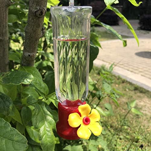 Mini Hummingbird Feeder 4 Pack 2.3oz Small Nectar Plastic Red Cute Hummingbird Feeders with Hanging Wires for Outdoor