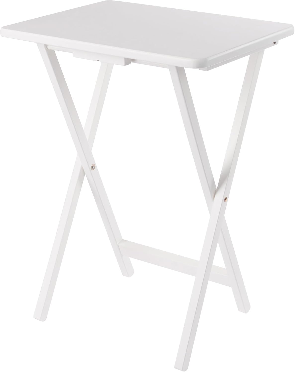 Winsome Alex Set of 2 Foldable Snack Tables, Natural, 26"