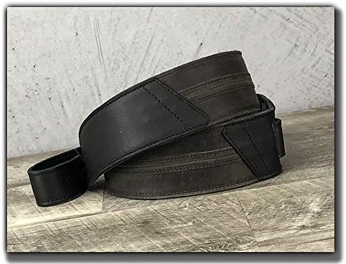 The Original Straight Up Full Grain Padded Leather Guitar Strap - For Electric, Acoustic and Bass Guitars