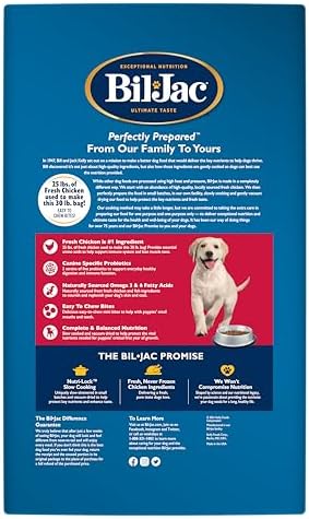 Bil-Jac Puppy Select Dry Dog Food with Fresh Chicken & Probiotics | 30 lb | Fresh Chicken is the #1 Ingredient with Easy-to-Chew Bites, Probiotics & Omega Fatty Acids to Support Healthy Puppy Growth