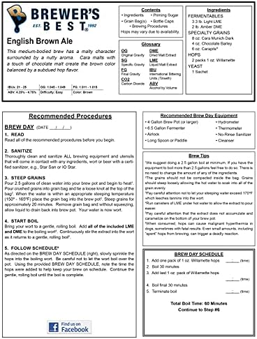 English Brown Ale Homebrew Beer Ingredient Kit