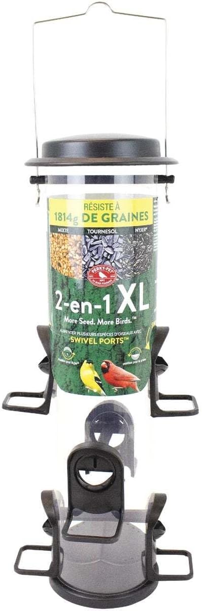 Perky-Pet Wild Bird 4 lb. Plastic Tube Bird Feeder 6 Ports