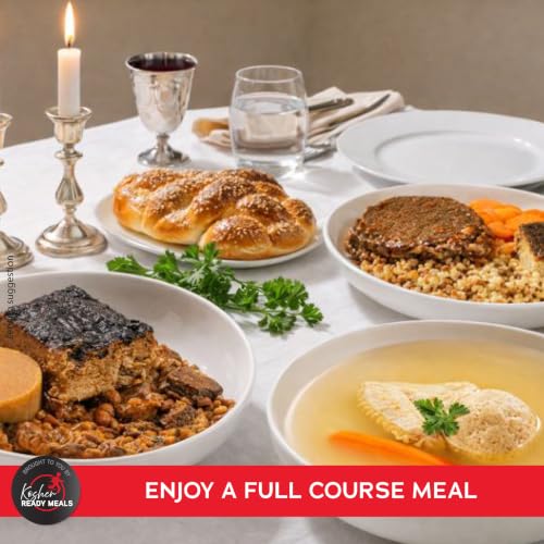 KJ Poultry Kosher Ready Meals - Shabbos Beef Variety (6 Pack) Prepared Entree Fully Cooked