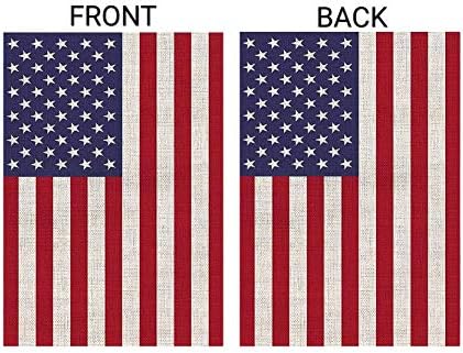 American Garden Flag USA Independent Day 4th of July Celebrate Burlap Double Sided Outdoor Yard Decorations 12.5 x 18 Inch