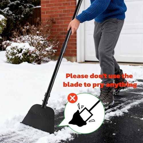 Garden Flat Shovel, 54 Inch Heavy Duty Ice Scraper Chopper | Multifunctional Garden Cleaning Scraper with Adjustable Handle
