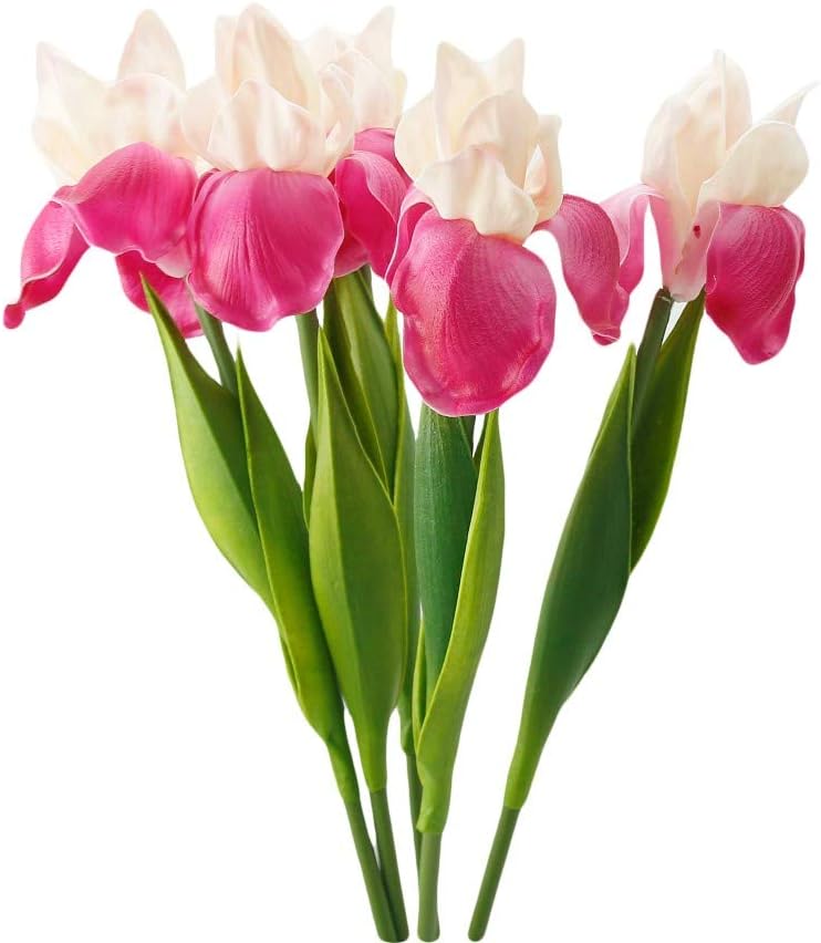 Angel Isabella Artificial Flowers - 16" Iris Artificial Flowers for Decoration in Wedding Flowers Bouquets, Flower Vases, Arrangements