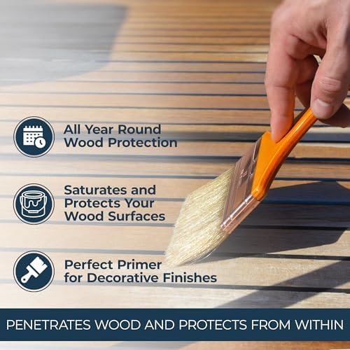 Owatrol D1 Penetrating Wood Oil for Exterior - Teak Oil for Outdoor Furniture - Deep Protection, Restores Natural Oils, Clear Matte Finish, Wood Stain