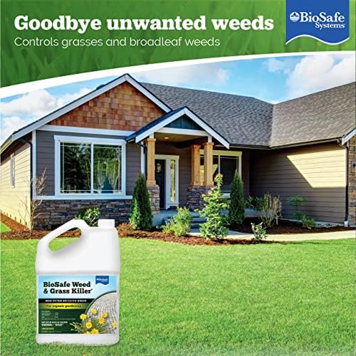 BioSafe Systems 7601-1 Weed and Grass Killer, (Case – 2), 1 Gallon, Non-Selective Herbicide, Concentrate