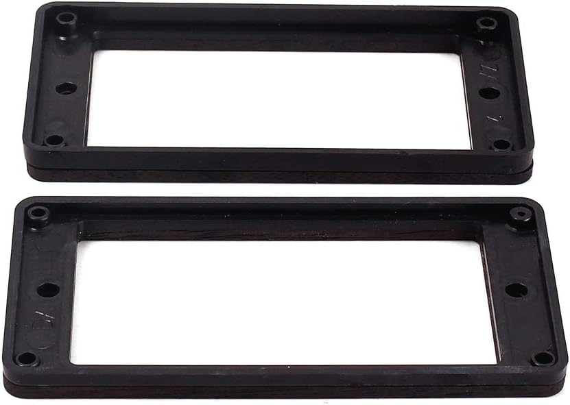 Alnicov 2 Pcs Rosewood Curved Bottom Humbucker Pickup Ring Set for Epiphone Guitar Accessories