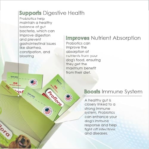 Probiotics and Prebiotics for Dogs – Daily Digestive Health Supplement, Supports Immune System, Gut Health, Healthy Digestion & Nutrient Absorption, 30 Powder Sachets.