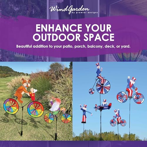 Bike Spinner Parrot 30" – Tropical Bird Design, Weather-Resistant Outdoor Decor, Durable & Lightweight for Patios, Yards
