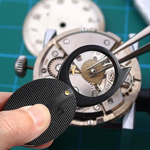 ULTECHNOVO Pocket Magnifying Glass 5X Folding Handheld Portable Magnifier