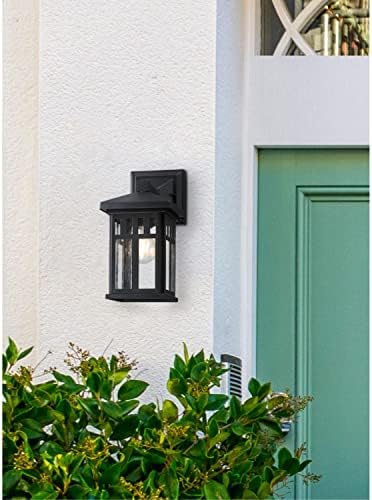 Westinghouse 6732800 Burnham One-Light Exterior Wall Lantern on Steel with Honey Art Glass, Oil Rubbed Bronze Finish, 1 Pack