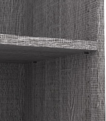 Bestar Closet Organizer System 25-inch for Walk-in Closets, Bedroom, Entryway, Pur Collection, Modern, Bark Gray | 2 fixed shelves