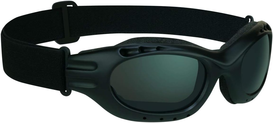 Bikershades Motorcycle Safety Riding Goggles Men Women. Polarized Lens, Smoke, Mirrored Blue or Orange, Clear Yellow Lenses