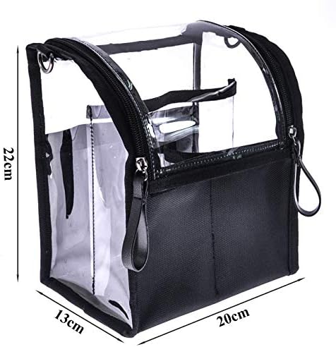 Trave Medium Makeup Brush Buddy Makeup Brush Holder Bag Cosmetic Kits Beauty Accessories Storage Organizer Bag with 4 Dividers & Shoulder Straps