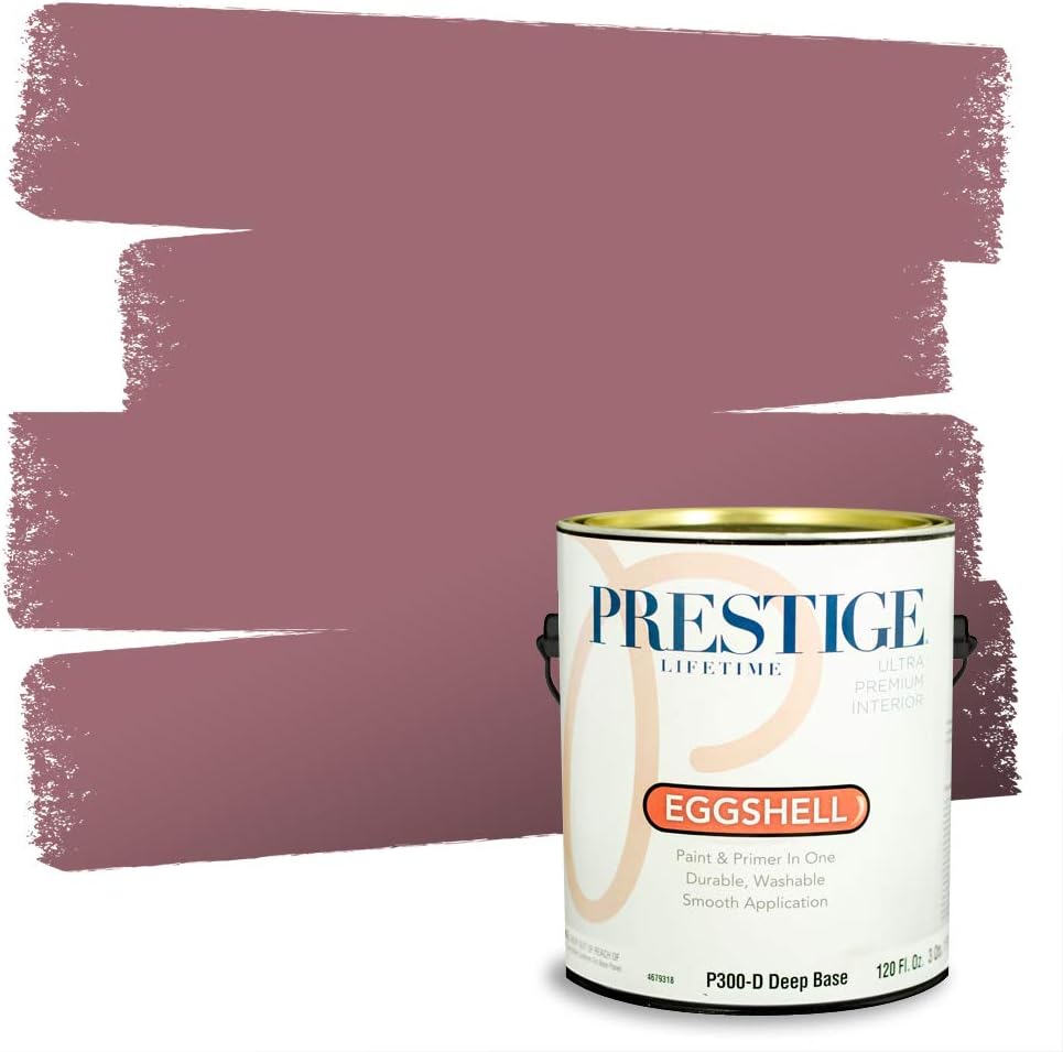 PRESTIGE E500-P-SW6303 Exterior Paint and Primer in One, 1-Gallon, Semi-Gloss, Comparable Match of Sherwin Williams Rose Colored, 1 Gallon, SW17-Rose