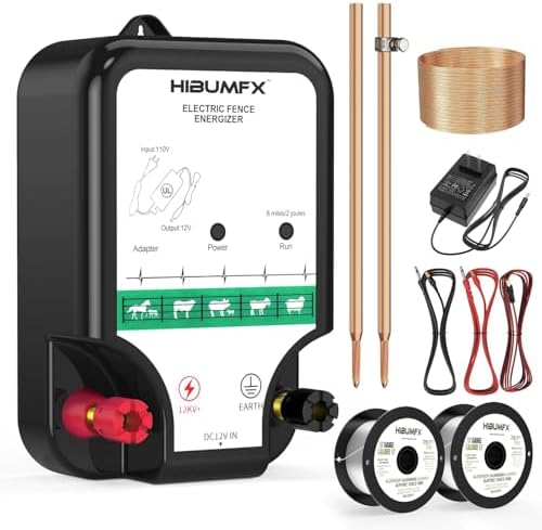 Fence Charger, Electric Fence Energizer Fencing System for Containing Dogs, Livestock and Preventing Wild Animals Intruding