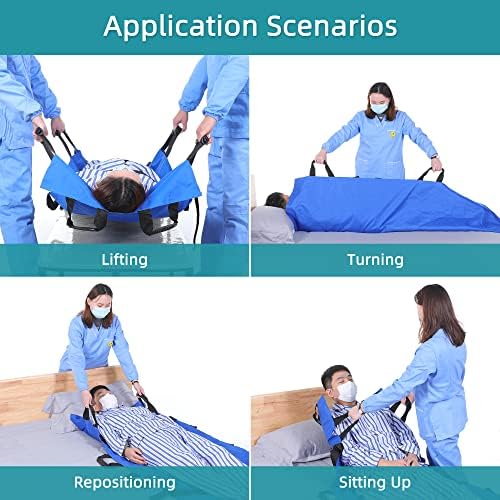 Fanwer(70.27" x 27.56") Positioning Bed Pad with Handles, Slide Sheets for Moving & Lifting Patients, Slide Sheets for Patients for Caregiver