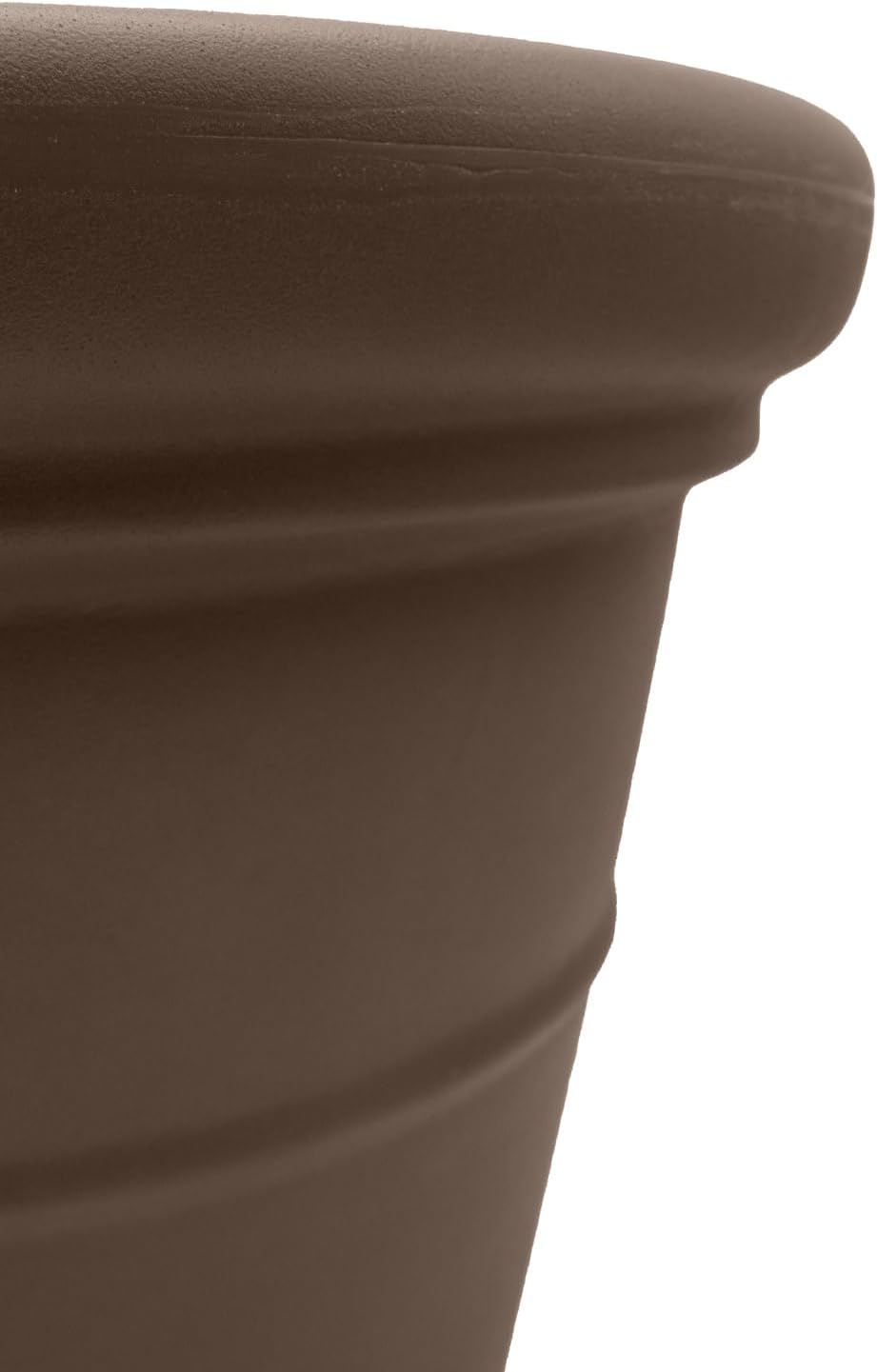 The HC Companies Terrazzo Large Round Plastic Plant Pot w/Rolled Rim - Lightweight & UV Resistant Gardening Pot for Herbs & More - Outdoor & Indoor Plant Pots w/Drainage (17” Black)