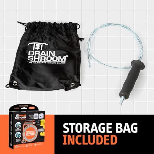 DrainShroom DSSNK070 Revolutionary Tub and Sink Snake Auger Clog Remover for Bathroom Drains, 42 Inch, Stainless