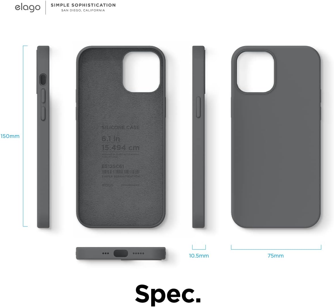 elago Premium Liquid Silicone Case for iPhone 12 Mini Lavender