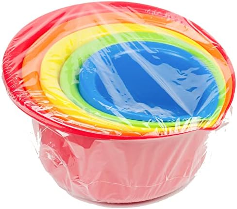 Chef Craft Select Plastic Mixing Bowl Set, 5 Piece, Multiple Color