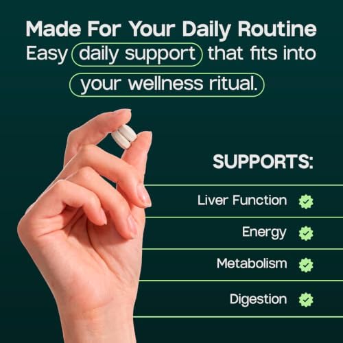 LIVERITE Liver Aid - Liver Support Supplement - 120 Tablets | Science-Based Liver Formula with Choline, Amino Acids, Phosphatidylcholine & Vitamin B12 for Liver Function & Energy Support