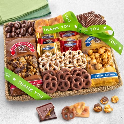 A Gift Inside Chocolate Gift Basket - Sweet Treats Gift Tray, Chocolates Gift Basket for Mom, Dad, Family & Friends