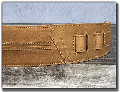 The Original Straight Up Full Grain Padded Leather Guitar Strap - For Electric, Acoustic and Bass Guitars