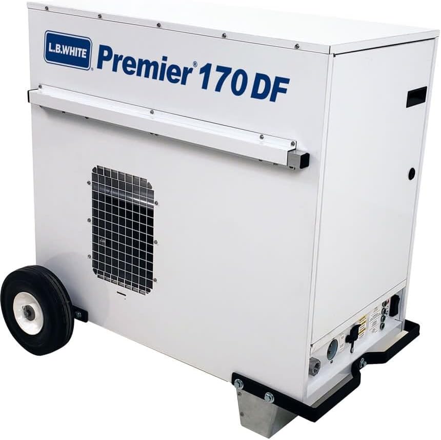 L.B. White CS170 Premier 170DF LP Forced Air Propane Tent Heater — Ductable Portable Space Heater for Indoor, Outdoor, Parties & Commercial, 170