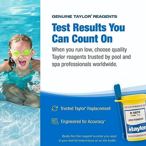 Taylor Technologies R-0870-I DPD Powder for Swimming Pool, 10gm, White