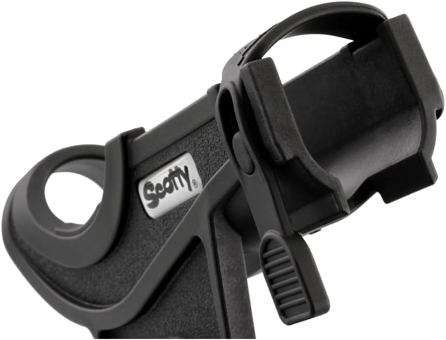 Scotty 0280-BK Rod Holder, Baicaster/Spinning, Black W/0241 Side/Deck Mount